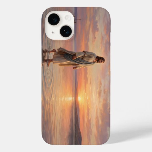 Jesus Christ Walking on Water iPhone Case (Achterkant)