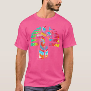 Jesus Christelijk Cross Tie Dye Rainbow Religieuze T-shirt
