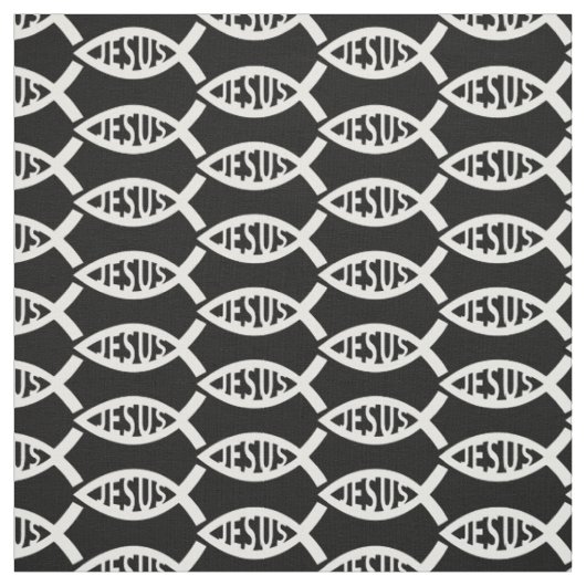 Jesus Christelijk Fish Pattern Stof (Swatch)