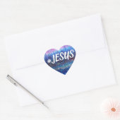 #JESUS | Christelijk hart Sticker (Envelop)