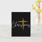 Jesus Christelijk Kruis Prettig Kerstmis Pyjama Fa Kaart (Gele Bloem)