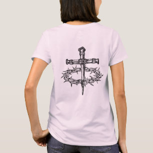 Jesus Christelijk Kruisspijkers Kroon van Doornen T-shirt
