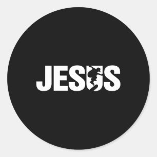 Jesus Christelijk Skateboard Cool Skater Design Ronde Sticker