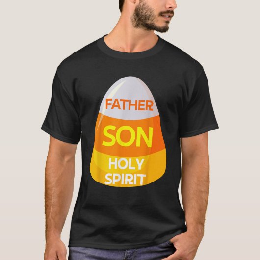 Jesus Christelijk Trinity Candy Corn Costume Hallo T-shirt (Voorkant)