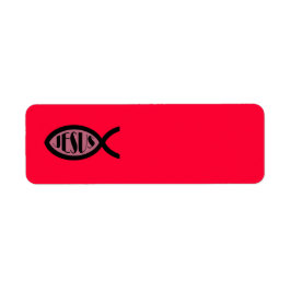 JESUS Christelijk vissymbool Etiket