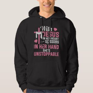 Jesus Christelijke Kapsalon Kapper Barber Hoodie