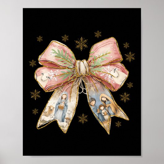 Jesus Christmas Coquette Kerstmis Jezus is de rede Poster (Voorkant)
