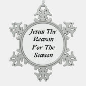 Jesus Christmas ordiment Tin Sneeuwvlok Ornament (Voorkant)