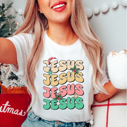 Jesus Christmas T-shirt kleurrijk