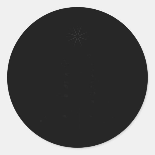 Jesus Christmas Tree Christian Bible Verse Snowfla Ronde Sticker (Voorkant)