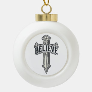 Jesus Christus Anker van Mijn Ziel Christelijk T-s Keramische Bal Ornament