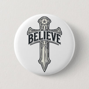 Jesus Christus Anker van Mijn Ziel Christelijk T-s Ronde Button 5,7 Cm