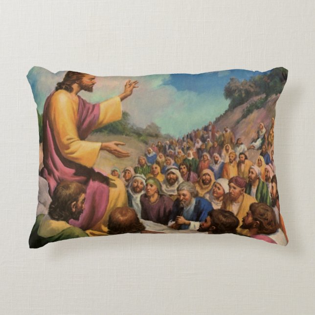 Jesus Christus Bergrede, Oude Religie Accent Kussen (Voorkant)