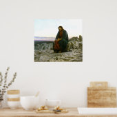 Jesus Christus, Christi, in der Wüste(Meditation) Poster (Keuken)