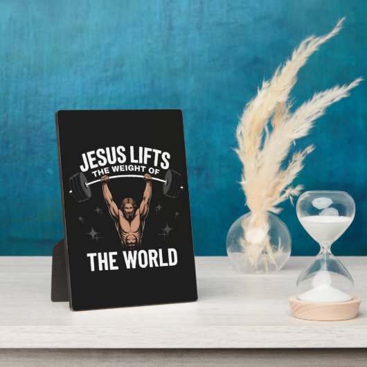 Jesus Christus Deadlifting Fotoplaat (Zijkant)