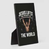 Jesus Christus Deadlifting Fotoplaat (Zijkant)