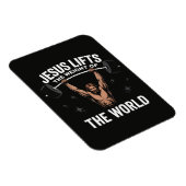 Jesus Christus Deadlifting Magneet (Rechterzijde)
