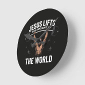 Jesus Christus Deadlifting Ronde Klok (Hoek)