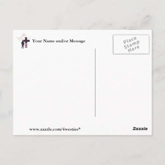 Jesus-Christus en het Amerikaanse Briefkaart van (Achterkant)