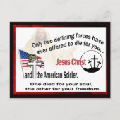 Jesus-Christus en het Amerikaanse Briefkaart van (Voorkant)