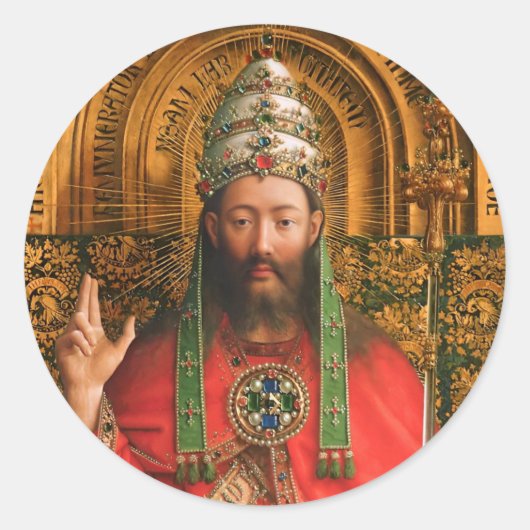 Jesus Christus Gentse Altarstuk Sticker (Voorkant)