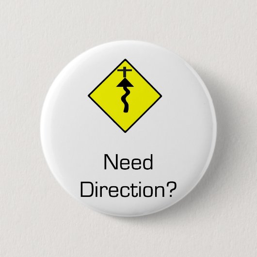 Jesus-Christus is de Richting Ronde Button 5,7 Cm (Voorkant)