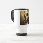 Jesus Christus is Koning Stalen Reisbeker (Voorkant links)