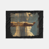 Jesus Christus ontwerp Fleece Deken (Voorkant (Horizontaal))
