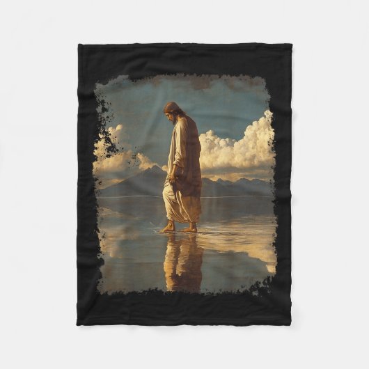 Jesus Christus ontwerp Fleece Deken (Voorkant)