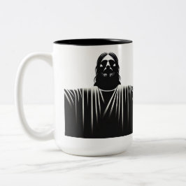 Jesus Christus stoïcijns Tweekleurige Koffiemok