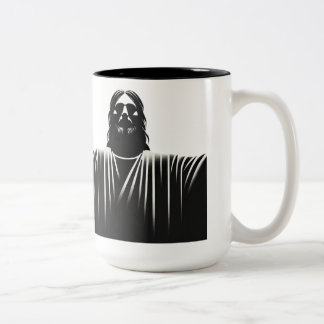 Jesus Christus stoïcijns Tweekleurige Koffiemok