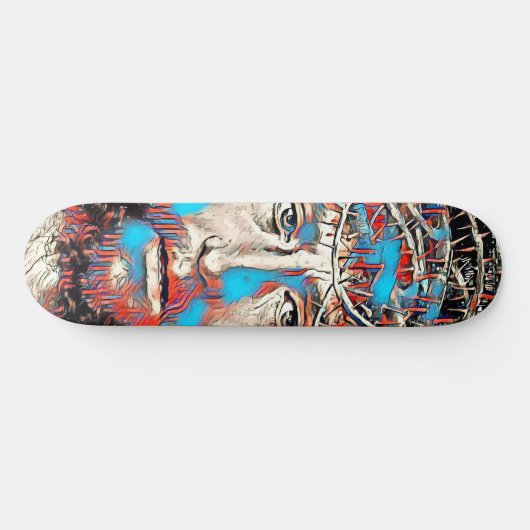 Jesus Christus Thorn Crown Passion Abstracte kunst Persoonlijk Skateboard (Horizontaal)