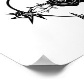 Jesus Christus Thorns Bleeding Heart Art Poster (Hoek)