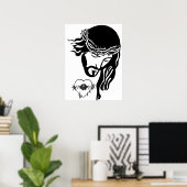 Jesus Christus Thorns Bleeding Heart Art Poster (Thuiskantoor)