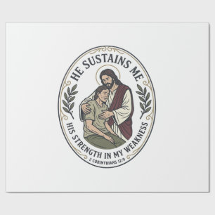Jesus Chronische Ziekte Aanmoediging T-Shirt Inspi Cadeaupapier