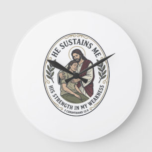 Jesus Chronische Ziekte Aanmoediging T-Shirt Inspi Grote Klok