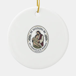 Jesus Chronische Ziekte Aanmoediging T-Shirt Inspi Keramisch Ornament
