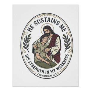 Jesus Chronische Ziekte Aanmoediging T-Shirt Inspi Perfect Poster