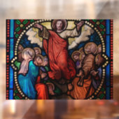 JESUS CHURCH GLAS IN LOOD WINDOW CLING RAAMSTICKER (Vel 2)