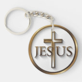Jesus Circle Sleutelhanger – Dubbelzijdig AI-ontwe (Voorkant)