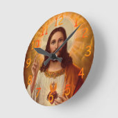 Jesus Clock Ronde Klok (Hoek)