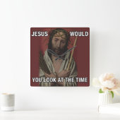 Jesus Clock Vierkante Klok (Huis)
