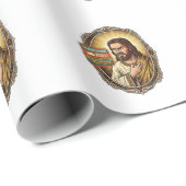 Jesus Cloud Storage Volledige Waarschuwing Paywall Cadeaupapier (Rol Hoek)