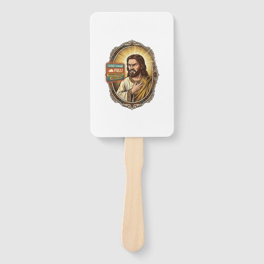 Jesus Cloud Storage Volledige Waarschuwing Paywall Handwaaier (Voorkant)