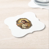 Jesus Cloud Storage Volledige Waarschuwing Paywall Kartonnen Onderzetters (Gekanteld)
