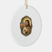 Jesus Cloud Storage Volledige Waarschuwing Paywall Keramisch Ornament (Rechts)