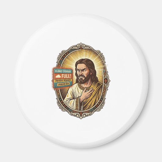 Jesus Cloud Storage Volledige Waarschuwing Paywall Magneet (Voorkant)