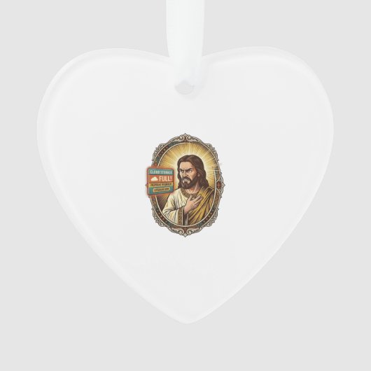 Jesus Cloud Storage Volledige Waarschuwing Paywall Ornament (voorkant)