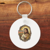 Jesus Cloud Storage Volledige Waarschuwing Paywall Sleutelhanger (Voorkant)