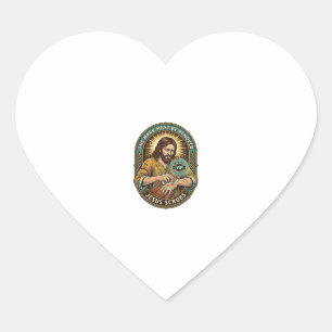 Jesus Club Handstempel Zal Niet Afwassen Ochtend H Hart Sticker